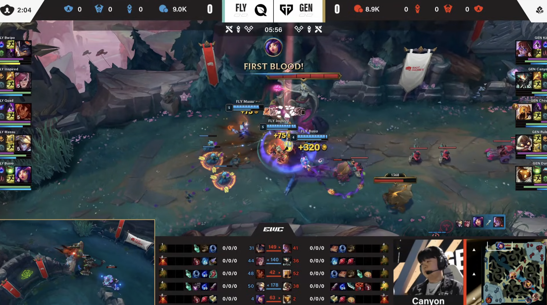 Baccara Gaming-🎮EWC淘汰赛战报:GenG 2-0完胜FLY晋级四强,将战G2