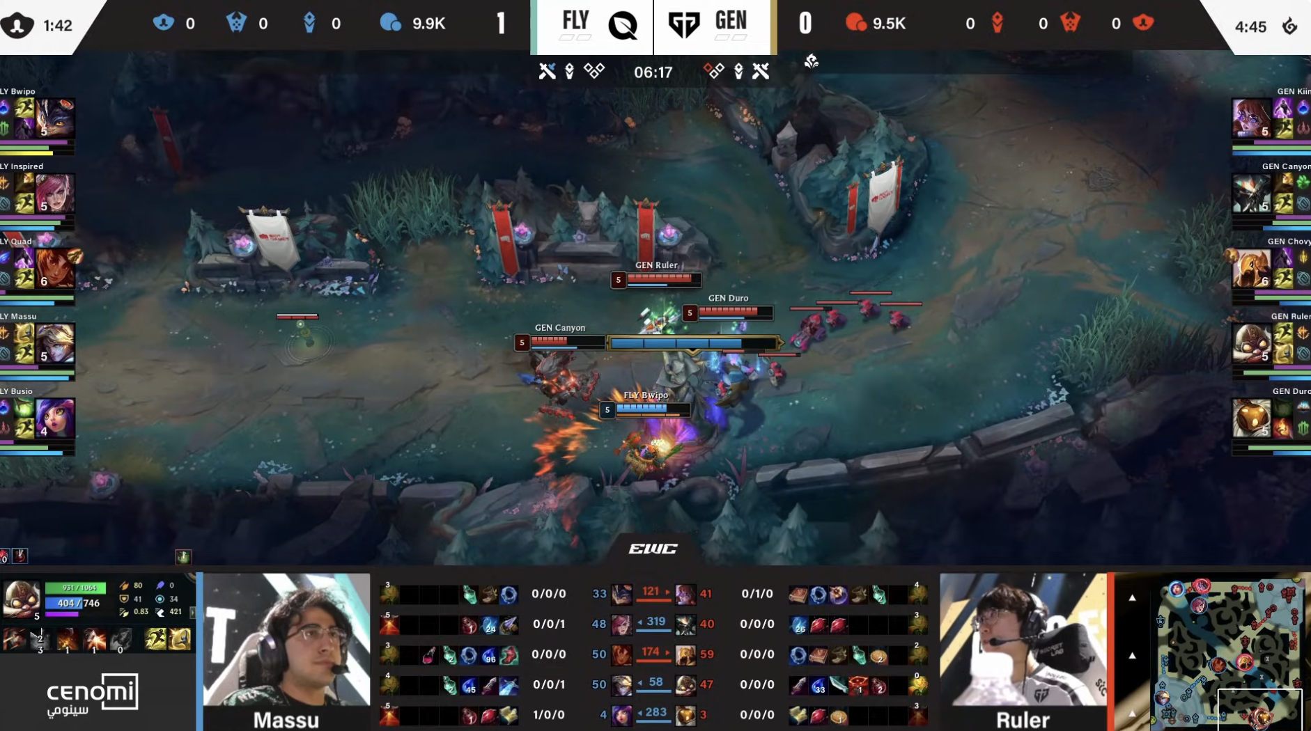 Baccara Gaming-🎮EWC淘汰赛战报:GenG 2-0完胜FLY晋级四强,将战G2