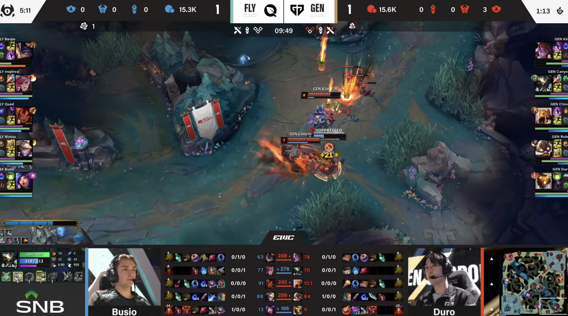 Baccara Gaming-🎮EWC淘汰赛战报:GenG 2-0完胜FLY晋级四强,将战G2