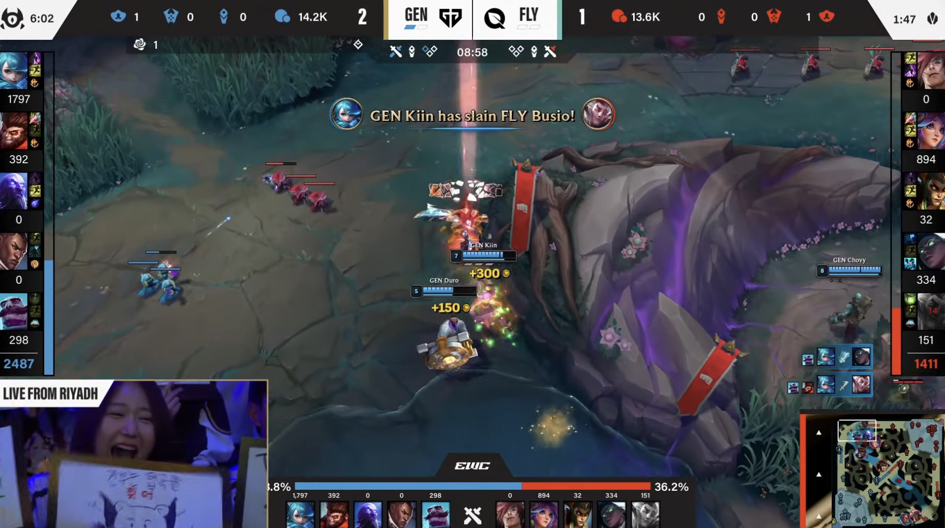 Baccara Gaming-🎮EWC淘汰赛战报:GenG 2-0完胜FLY晋级四强,将战G2