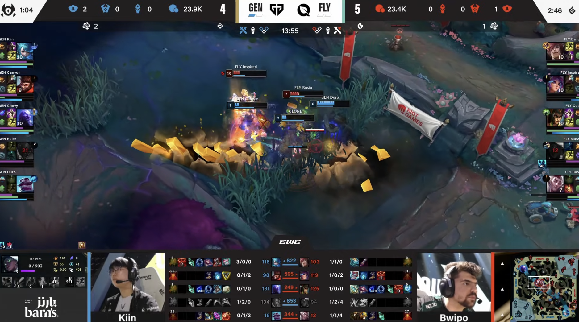 Baccara Gaming-🎮EWC淘汰赛战报:GenG 2-0完胜FLY晋级四强,将战G2